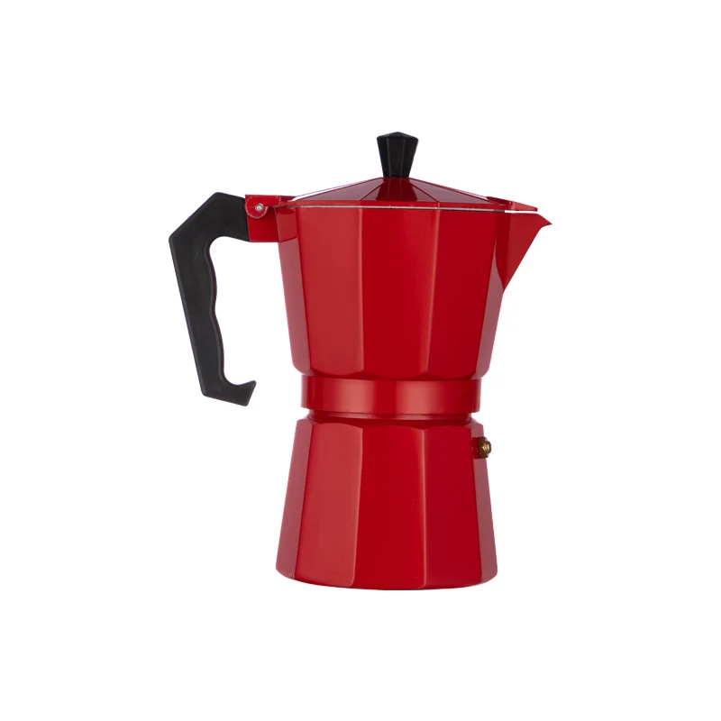 6 cups High Quality Gas Italian Stove Top Aluminium Moka Espresso Coffee Maker Moka Pot Silver Coffee Maker