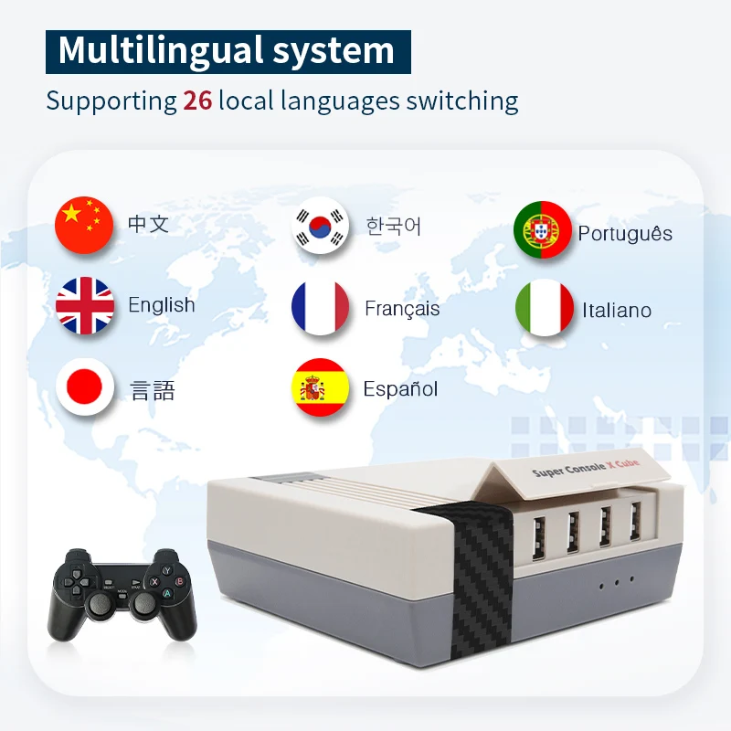 Супер консоль x cube 64 Гб/128 ГБ/256 ГБ TF карта 50000 + классические игры игровая консоль для N64/PSP