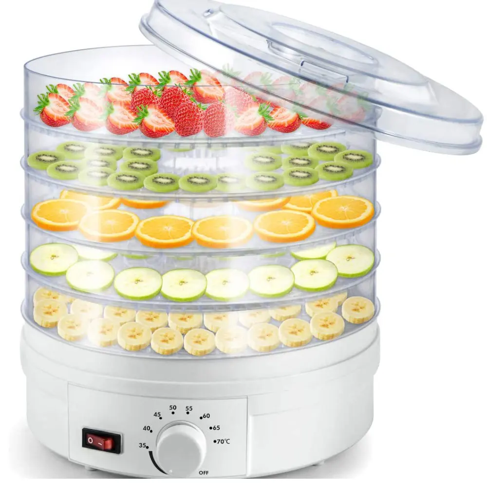 Food Dehydrator Machine  Electric Multi-Tier Food Preserver 5  Trays Fruit & Vegetable Dryer