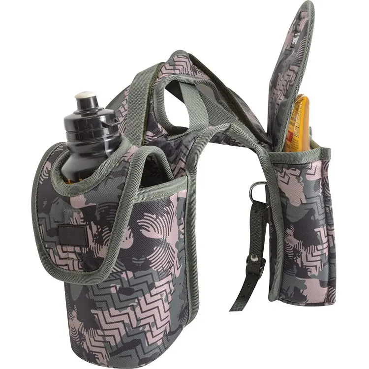 Horn saddle bag accessories english western horse riding saddle bag with bottle holder lunch holder