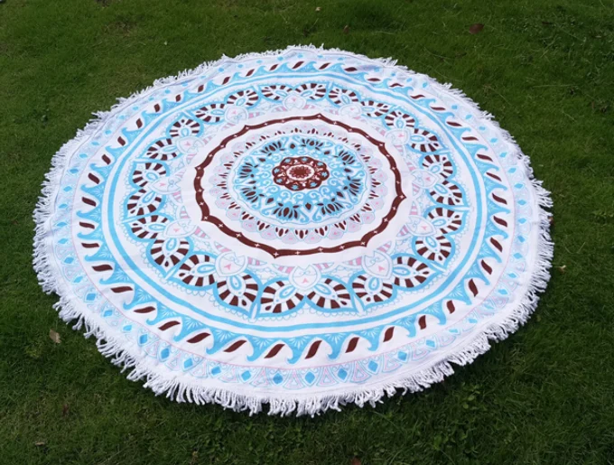 Custom Printed High Quality Microfiber Round Beach Towel flamingos pattern beach towels fast dry Microfiber gym sport Towel