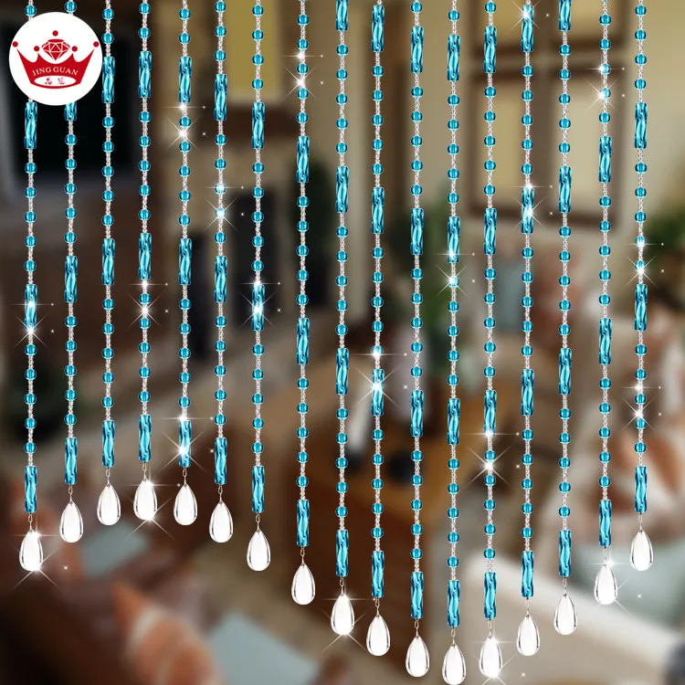 
Feng Shui Hanging Decorative Crystal Beaded Chain Curtain For Wedding Event Decoration 