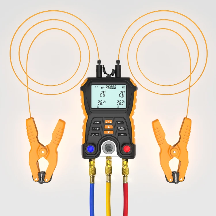 HTI HT-750 Digital Refrigerant Meter Electronic Digital Manifold Gauge oem odm obm