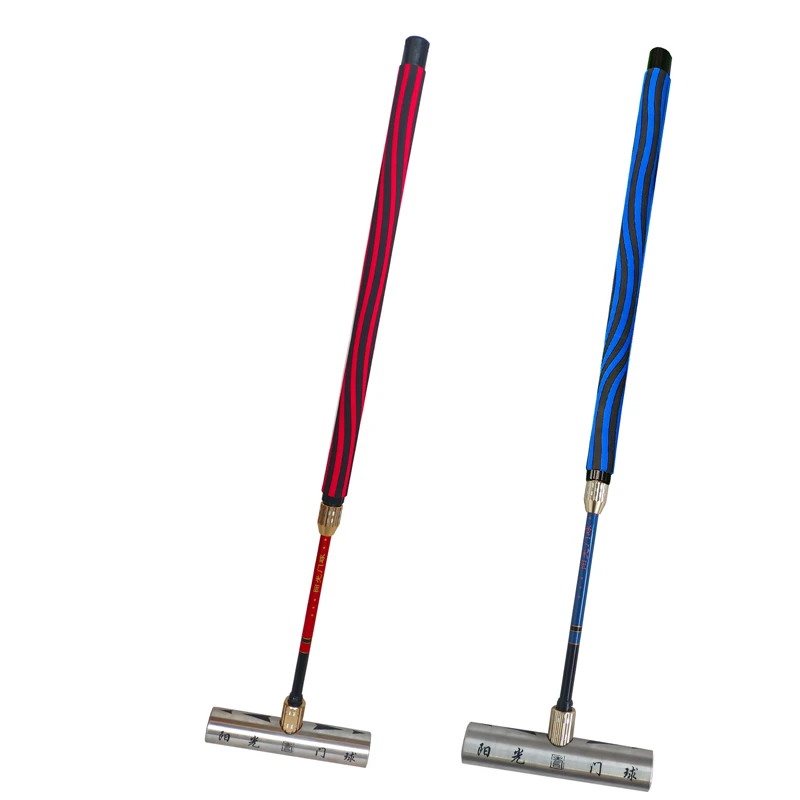 Gate Ball Standard Round hammer head Inclined Single Lock Croquet Rod Cemented Carbide Hammer Head Anti-skid Handle
