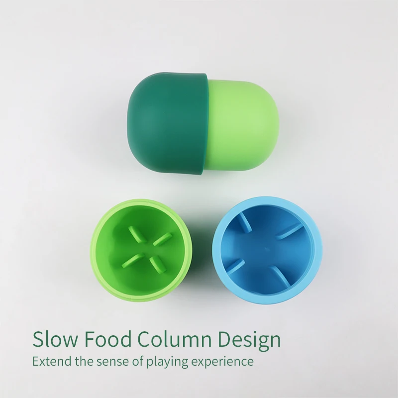 Natural Silicone Dog IQ Game Slow Feeder Chew Toys Pet Puzzle Interactive Food Treat Teeth Cleaning Toy
