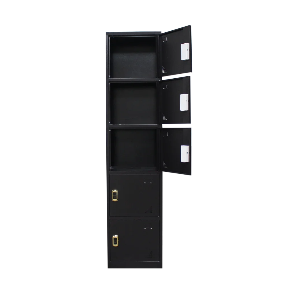 Steel 5 Door Knock Down Metal Frame Five Door Steel Locker Pickup Locker Metal 5 Doors Locker With Digital Locks