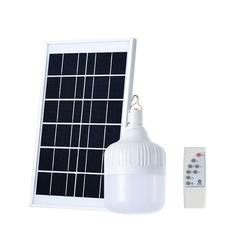 80W Adjustment  Remote Control IP44 Solar Led Garden Bulb Solar Bulb Light