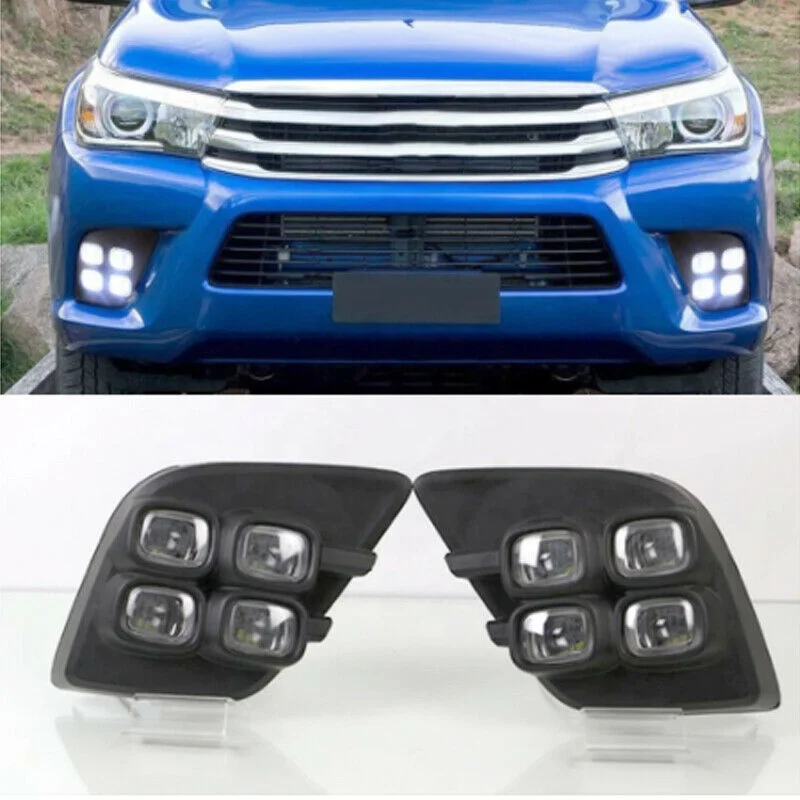 HW 4x4 Pickup Car LED DRL Light Fog Lamp for Hilux Revo 2016-2020
