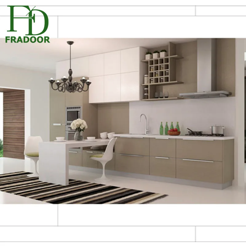 Aluminum modular wardrobe cabinet marble counter top modern kitchen cabinets design