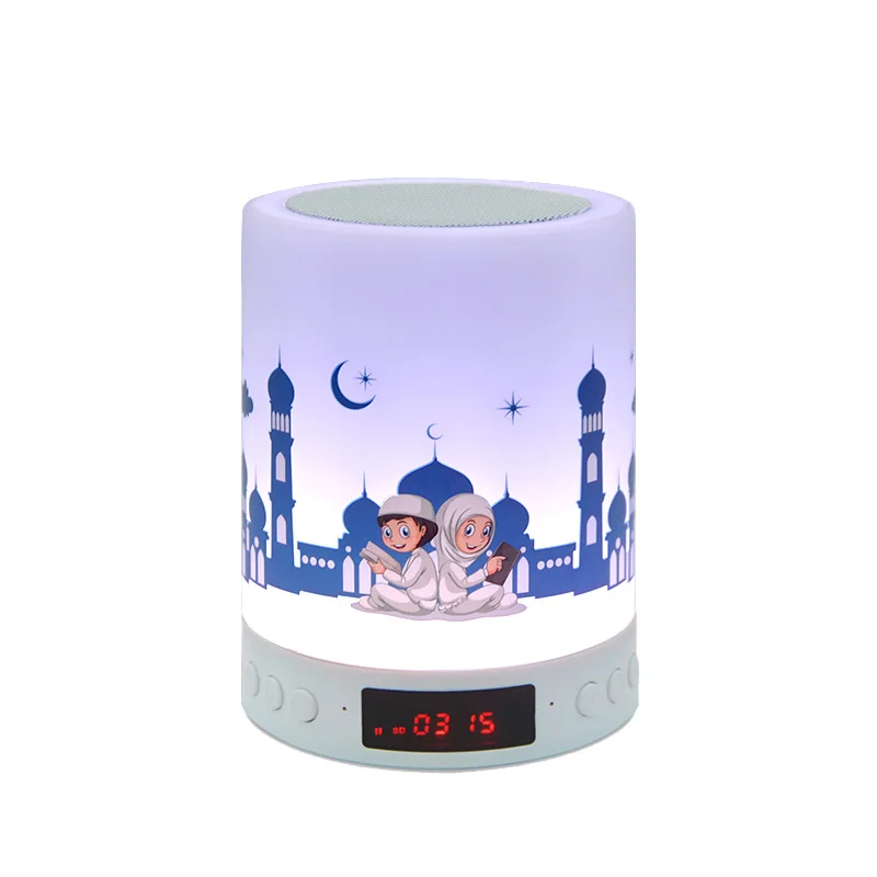 Ramadan gift azan clock led light al digital holy MP3 player touch lamp quran speaker