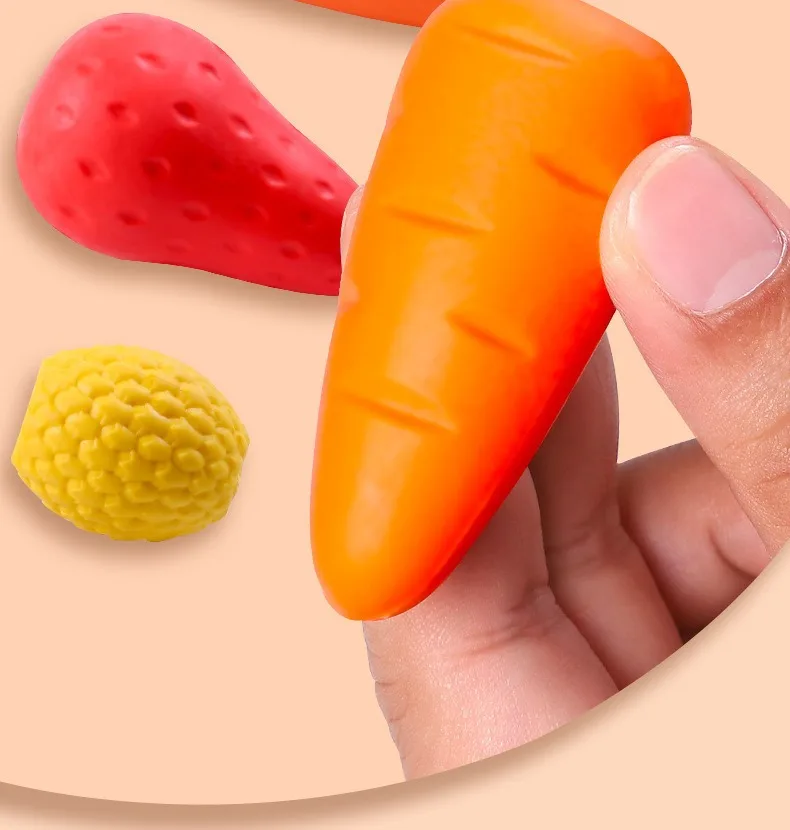 Yubon Big Mac Fruit Creative Carrot Eraser Unique Cute Stationery School Office Supplies kids Student Pencil Eraser Prize Gift