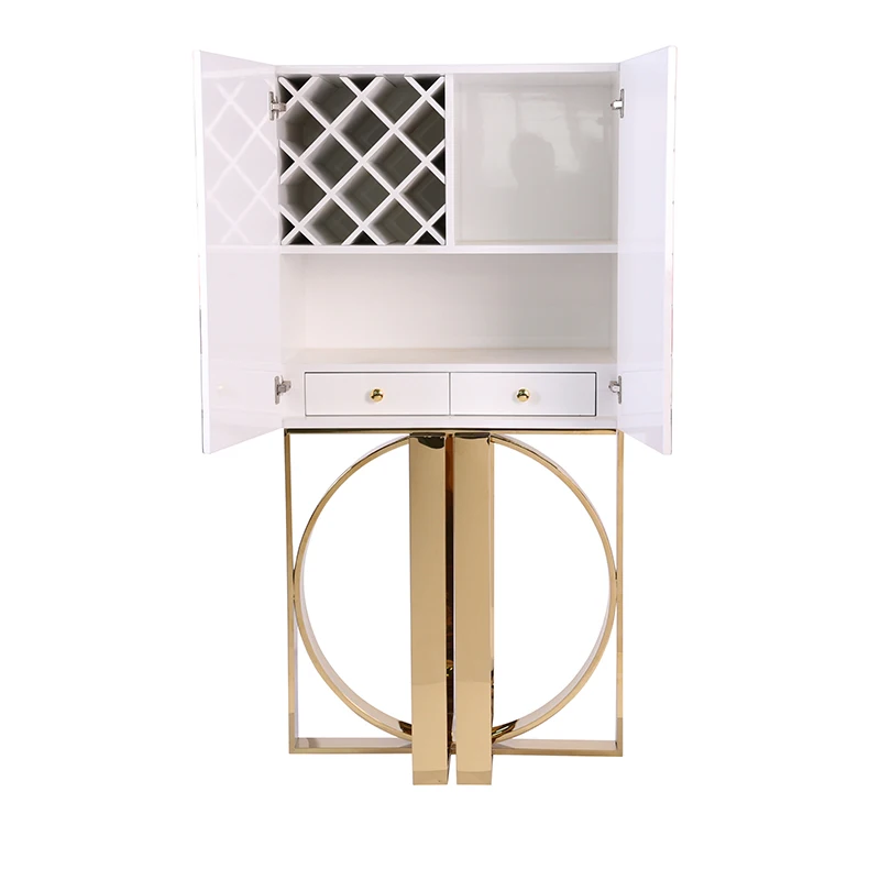 Luxury home bar wine counter cabinet solid wood furniture living room glass wine cabinet