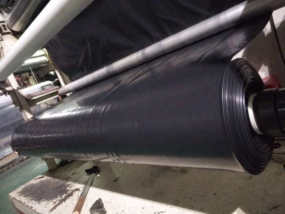 200um Black plastic sheeting roll for builder film plastic construction grade plastic sheeting roll factory