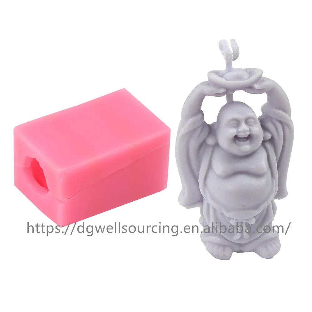 Hot-Selling Smiley Buddha Mold Silicone Candle Mold Suitable For Handmade Home Decoration And Religious Decoration