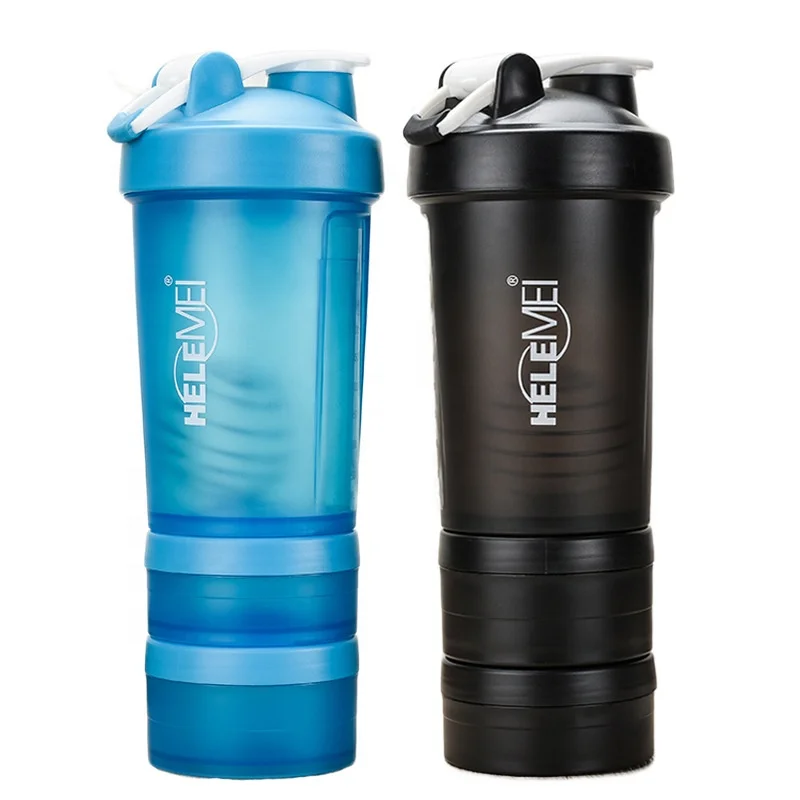 Shaker Bottle for Protein Shakes Smoothies Energy Drinks Wholesale Plastic Gym Bottle Easy Grip BPA Free