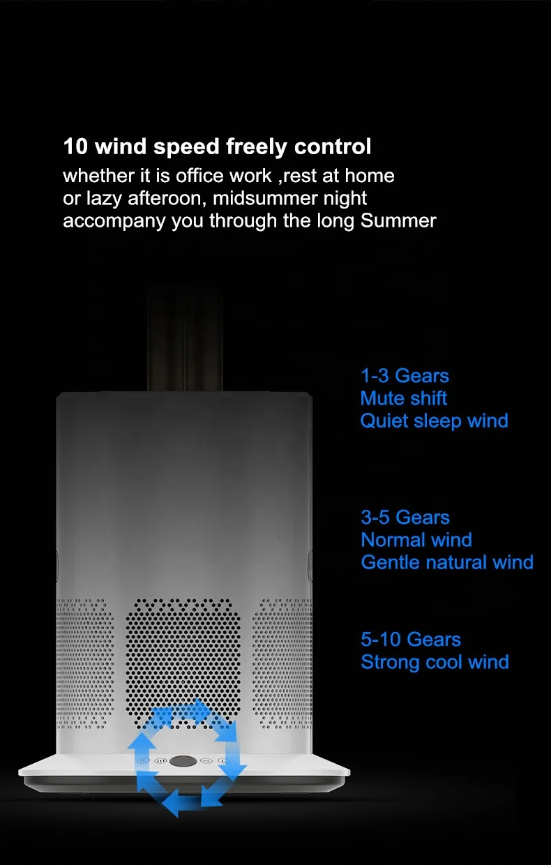 Energy Saving 45W Multi-function Smart Electric Air Sterilizer Purifier Indoor Air Cooler