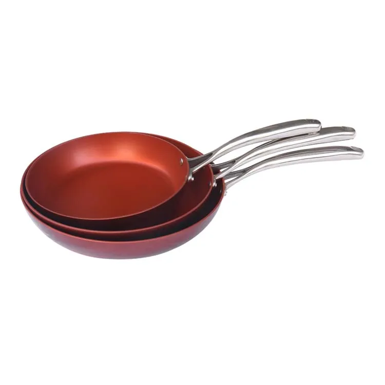 Deep Non Stick Frying Pan Cookware Set Copper Frying Pan