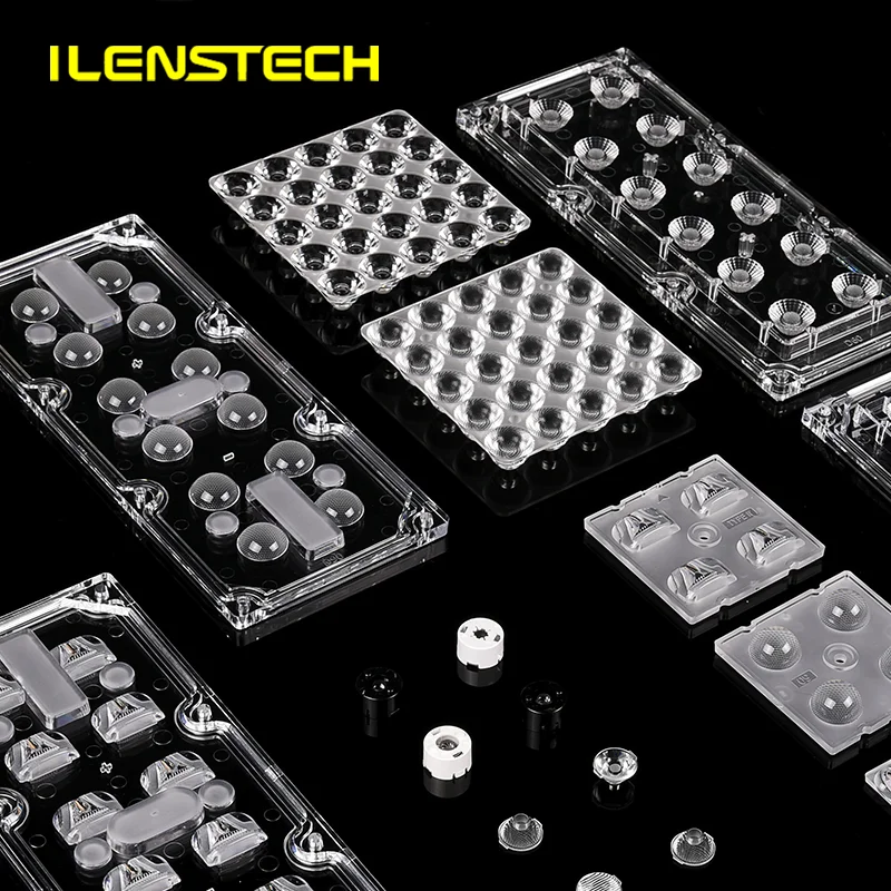 ILENSTECH 90x90 degree square light spot led lens for 5050 led / secondary optics supply