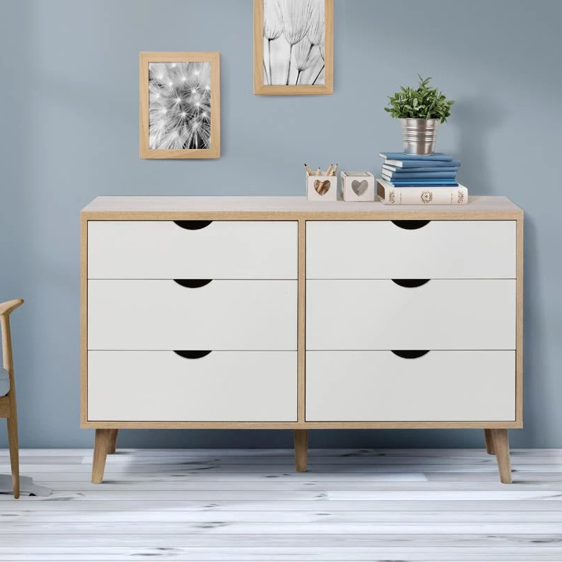 Naples 9006 Chest of 6 Drawers Drawer Chest Storage Cabinet