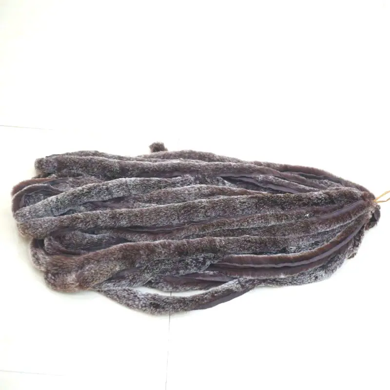 Оптовая продажа 2 см мягкая длинная отделка из кроличьего меха