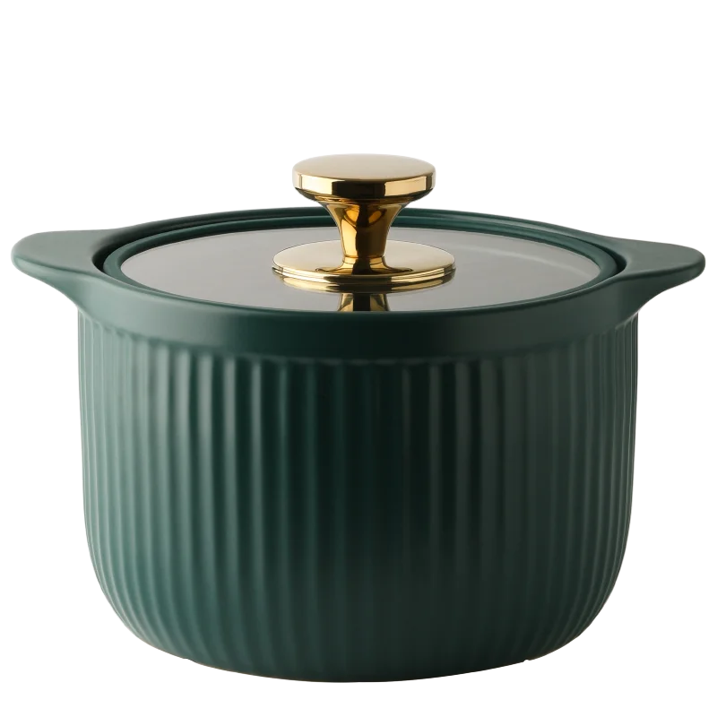 
Wholesale Ceramic Kitchen Soup Cooking Pot Two Ear Clay Casseroles Pots with Glass Lid Household Cooking Pot Cookware 