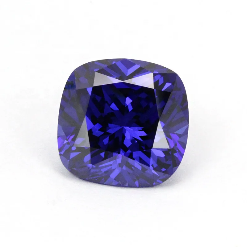 Wuzhou gems AAAAA Tanzanite 5*5-9*9mm loose cubic zirconia stones cushion cut for jewelry