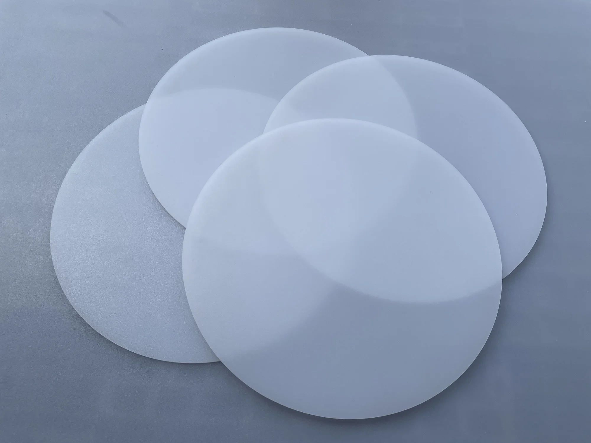 Round Frosted Cast Milky Matte PS Diffuser Replacement Sheet Led Lighting Diffusion Cover High Transmittance