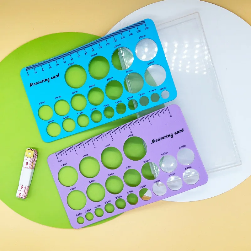 Hot selling silicone nipple rulers measuring card Breast Flange Sizing Measurement Tool