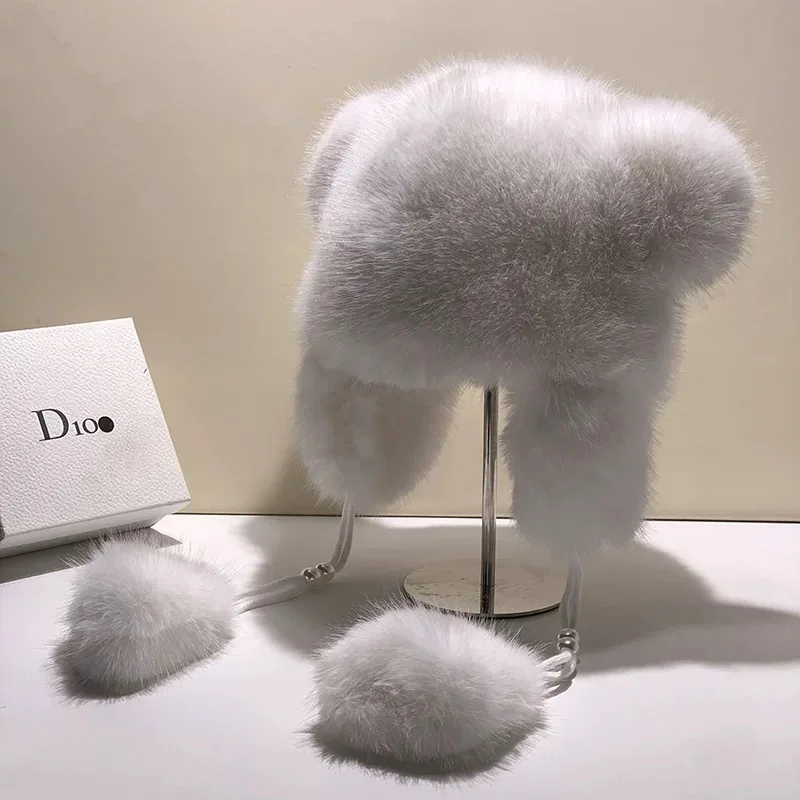 Long Hair Super Soft Funny Faux Fake Fox Fur Warm Ear Festival Party Hats