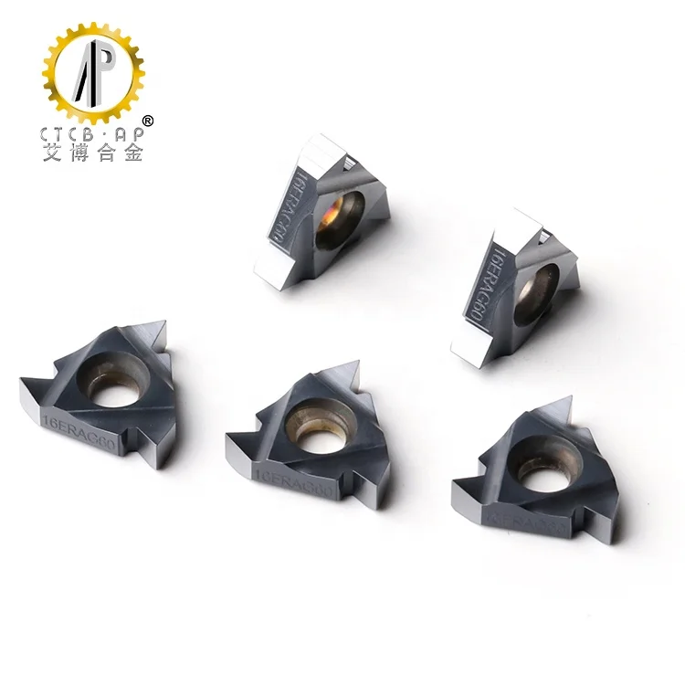 LOW MOQ Tungsten Carbide CNC  External Right And Left Threading  Turning Inserts Thread Cutting Tools 16ERAG60 with Ready Stock