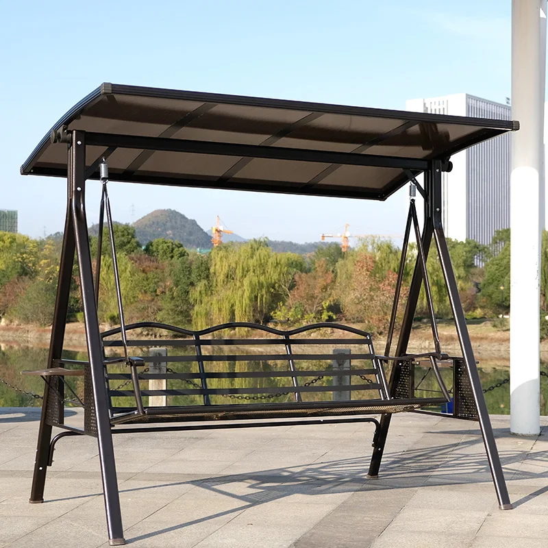 Cheap Factory Price Outdoor Swing Chair Garden 3-seater Balcony Bed Rocking Chair