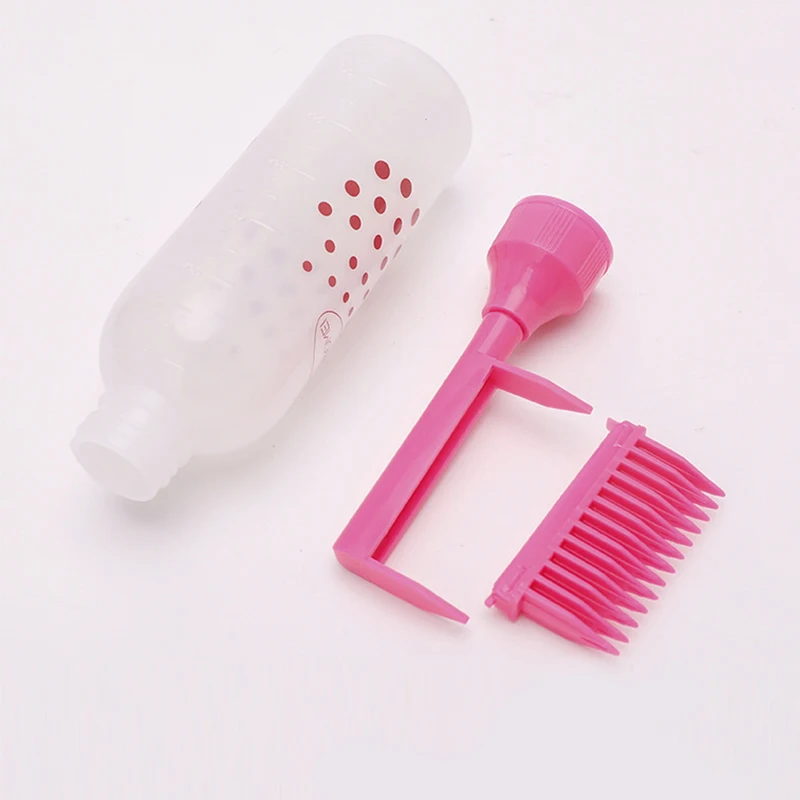 wholesale 1 pack 160ml 6oz root comb applicator bottle with comb attachment cheap hair dye empty applicator bottles for hair oil