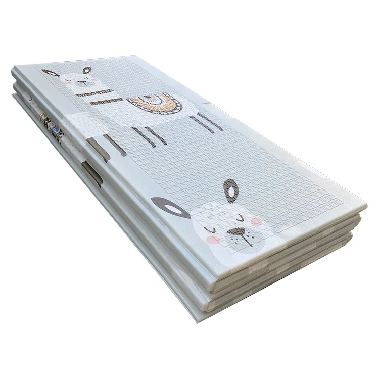 
Hot selling alpaca design non toxic xpe foam folding baby play mat manufacturer EN71 