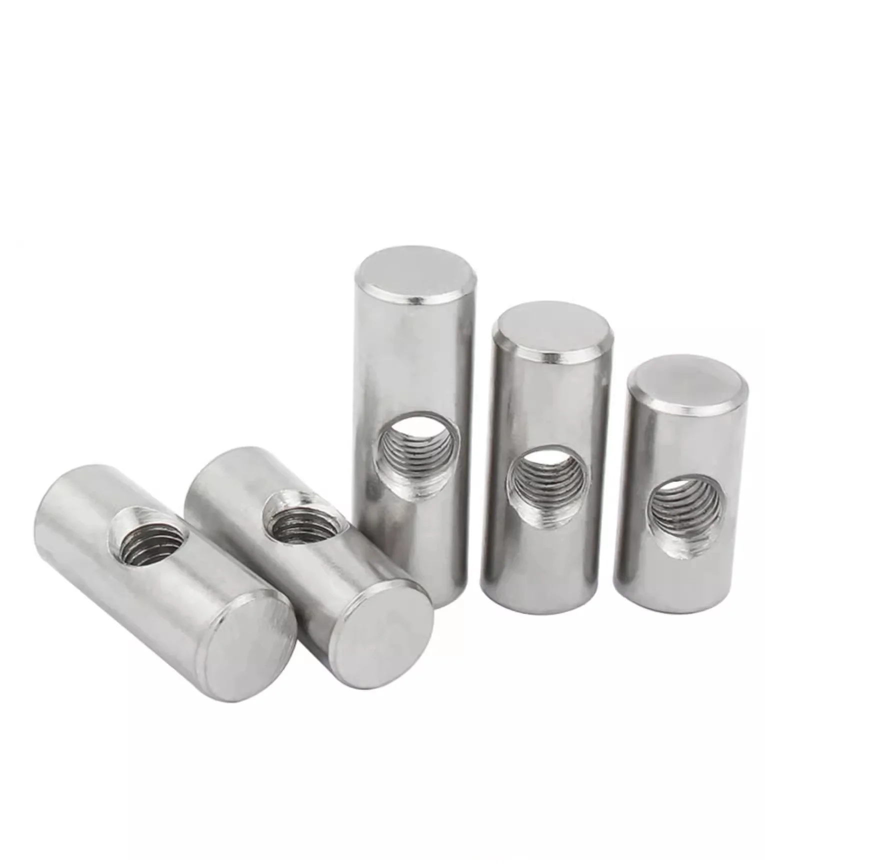 Hardware Custom Slotted Furniture Dowel Nut Insert Stainless steel Barrel Nut