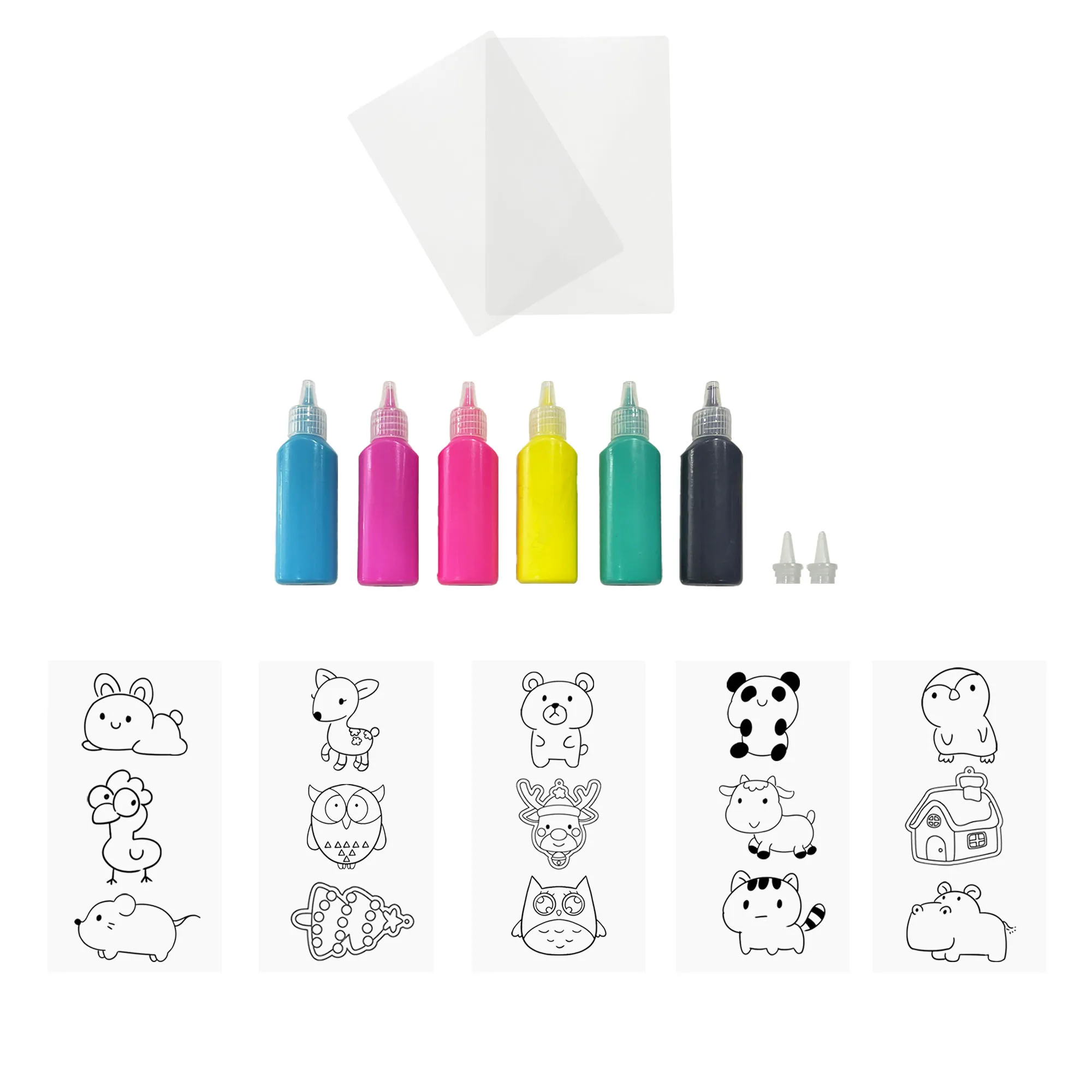 2022  Christmas Educational DIY Toys drawing toys Window Art 3D instant Sticky art glass deco