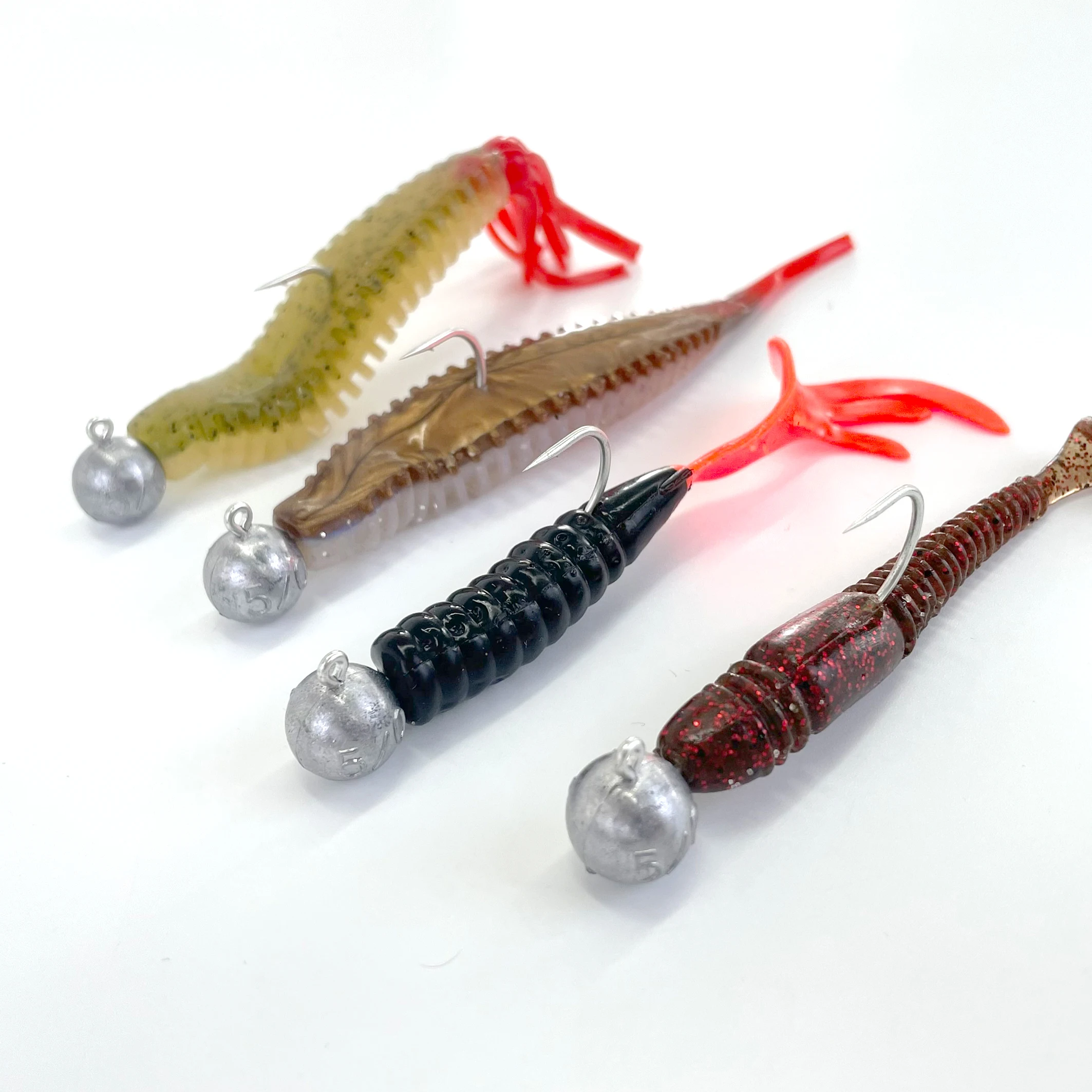 Selco Professional Fishing Hooks Wholesale Saltwatersoft Baits Silicone Wobbler Fishing Round Lead Jig Molds Hook Jig Head