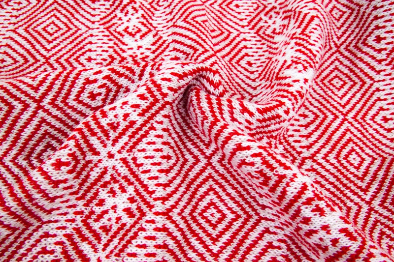 Hot sale low MOQ soft touch 100%acrylic Christmas knit throw blanket for home decor