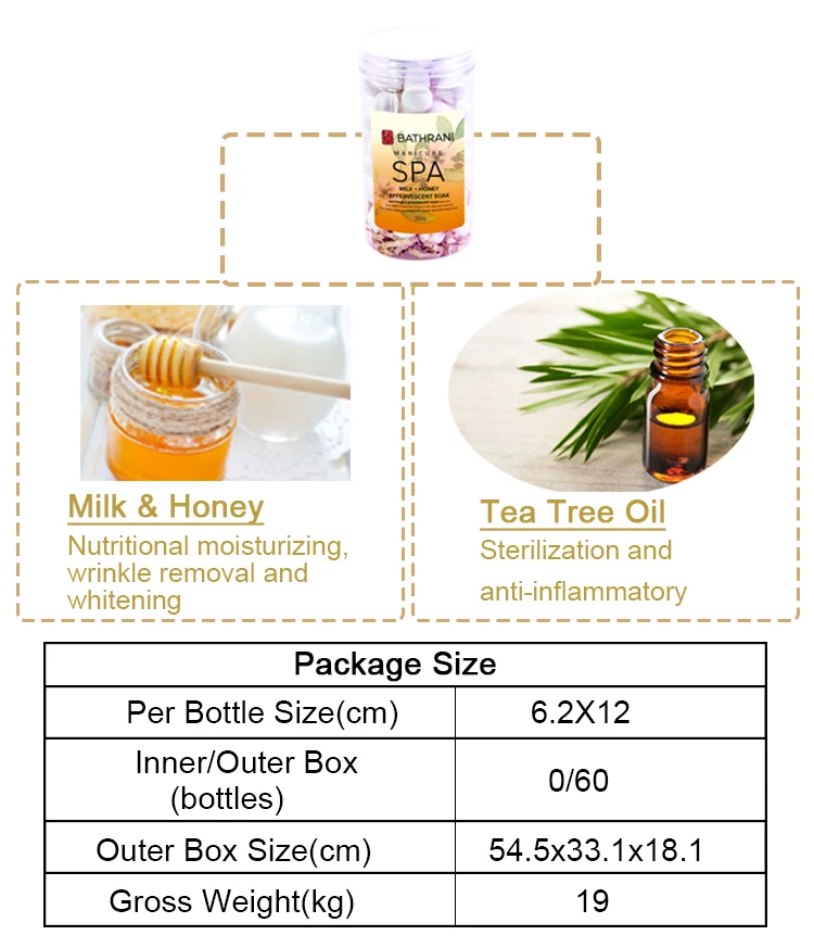 High Quality Factory Price Natural Nail Care Cleaning Aromatherapy Bath Bomb Fizzy Powder Hand Care Product