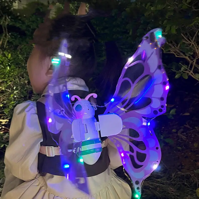 2024 Trend Products Led Light Glowing Electric Butterfly Wings Girls Dress Up Light Up Fairy Wings For Kids
