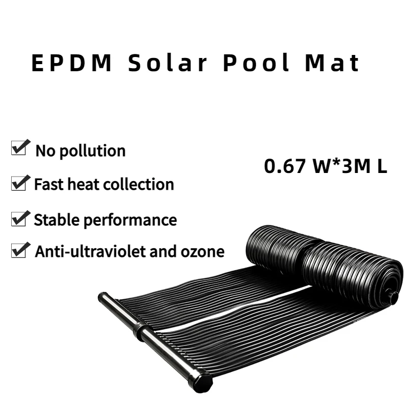 Easy Easy Installation Solar Pool Heater Panels 0.67x3m Solar Mat for swimming pool