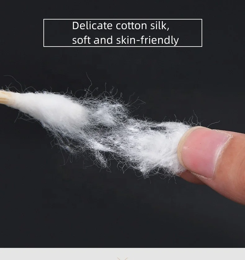 100% Pure Cotton Sterile Medical Single Tip 10cm Applicators Wooden Stick Cotton Swabs