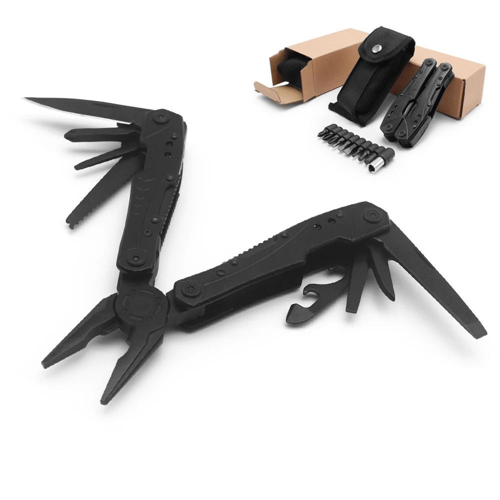 11 in 1 Stainless Steel Foldable Multitools Edc Multi-tool With Pocket Knife Multipurpose Tool