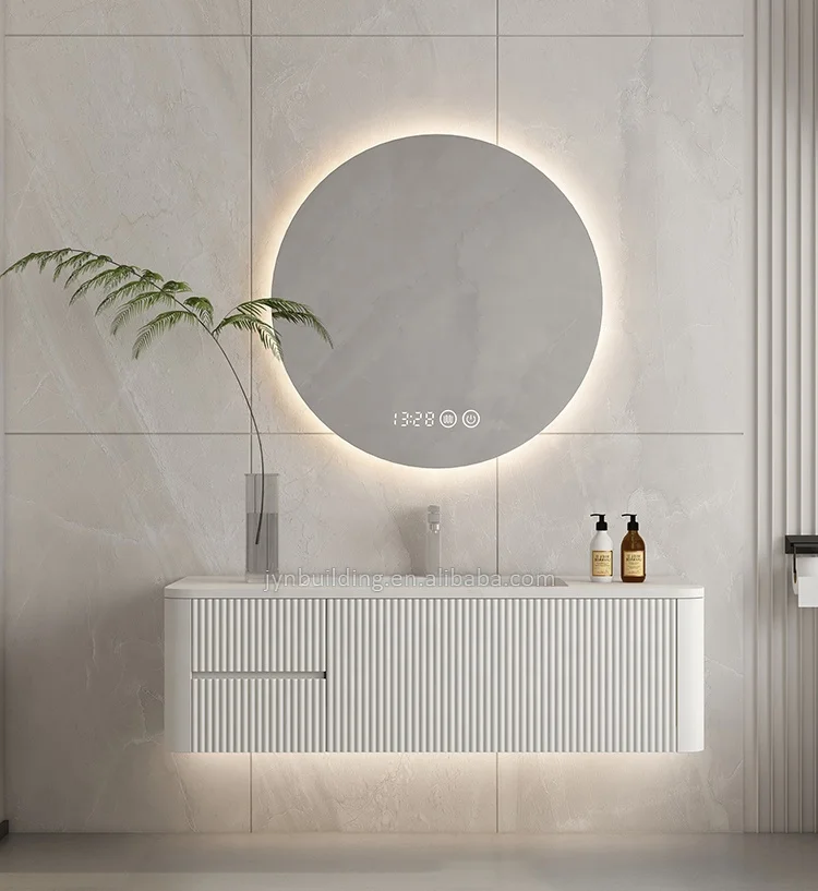 New Product Hot Selling Modular Bathroom Cabinet With Nordic Style Set Smart Bathroom Cabinet With Mirror