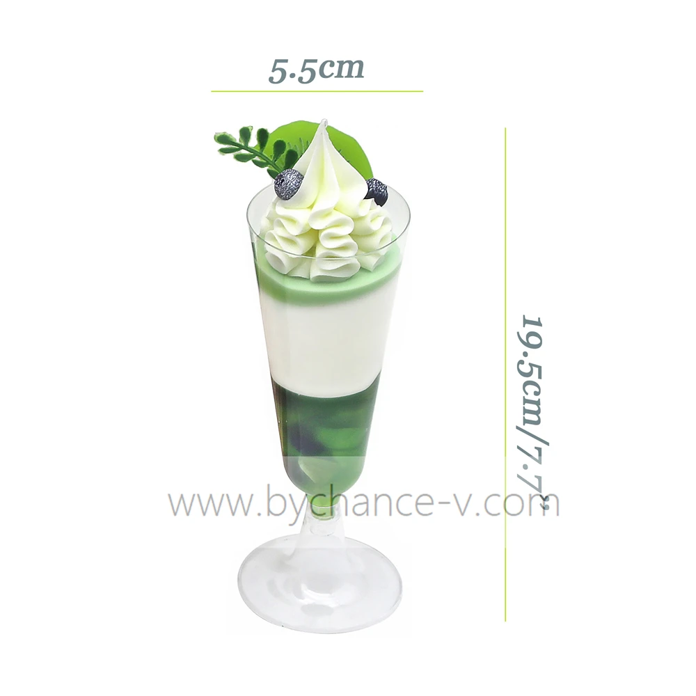 visual merchandising display dessert props artificial milkshake imitation fruit ice cream cups replica models