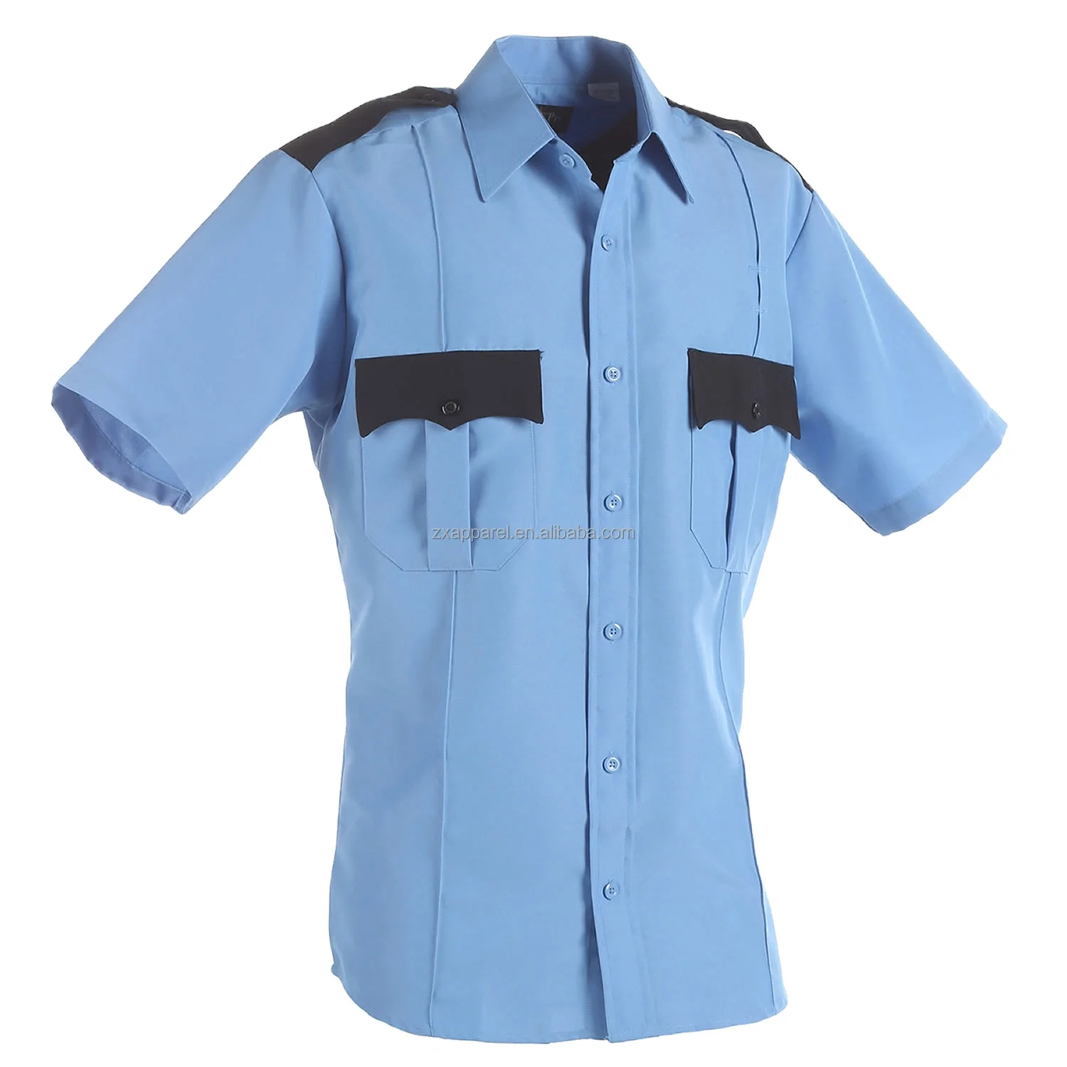 Unisex Short Sleeve Button Down Shirt Law Enforcement Security Guard Uniform Shirts