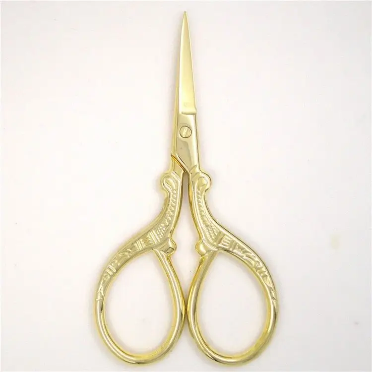 
Makeup Eyelash Scissors Beauty Scissors Stainless Steel Eyebrows Gold Multifunctional Scissors 