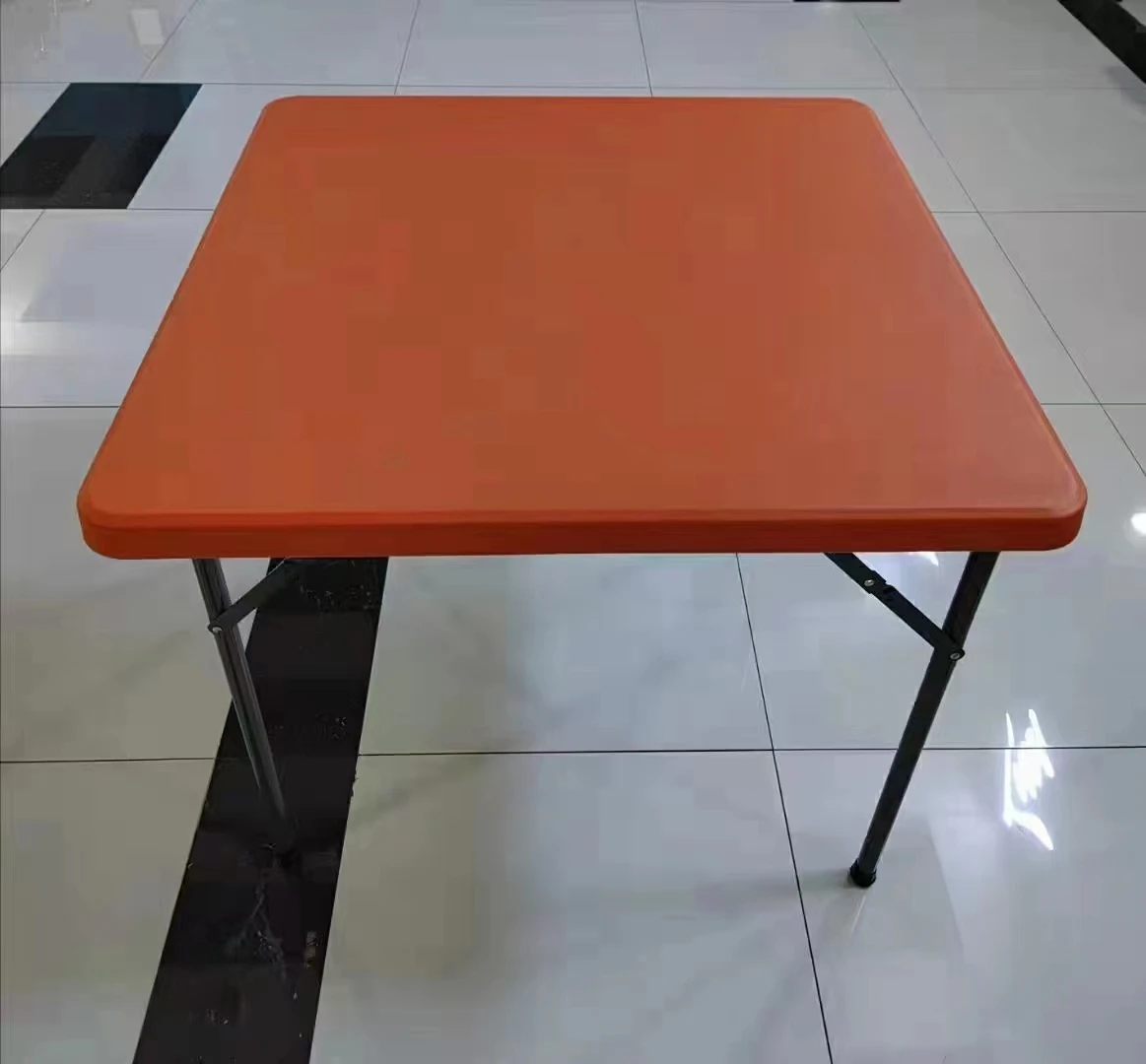 Factory Direct Selling High Quality Foldable Integrated Design Multiple Colors Plastic Outdoor Dining Table