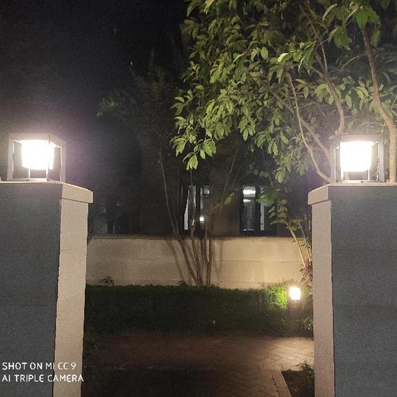 
Solar Pathway Post Light Outdoor Waterproof Ip65 Garden Landscape Wall Lamp Landscape Courtyard Column Acrylic Columns Light 