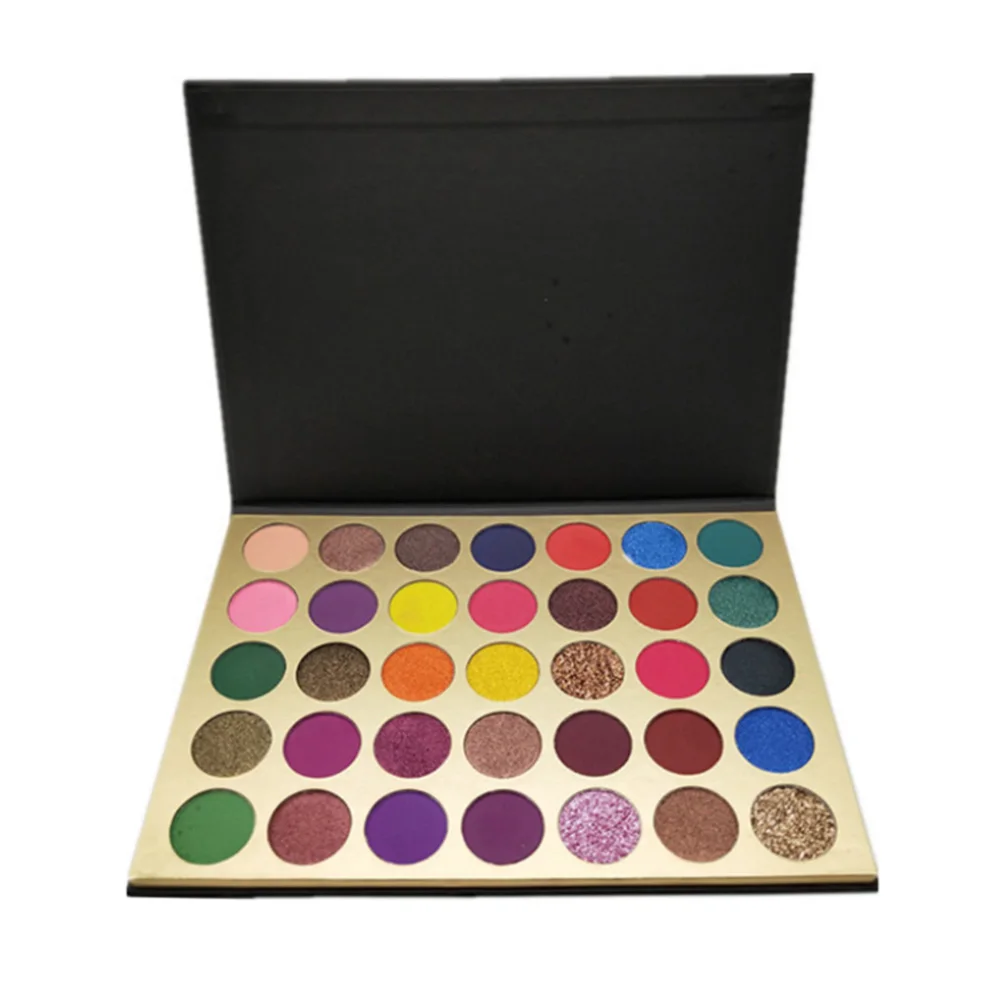 
Private Label 35 Color eyeshadow pigment Waterproof Golden Glitter Beauty Eyeshadow Palette 