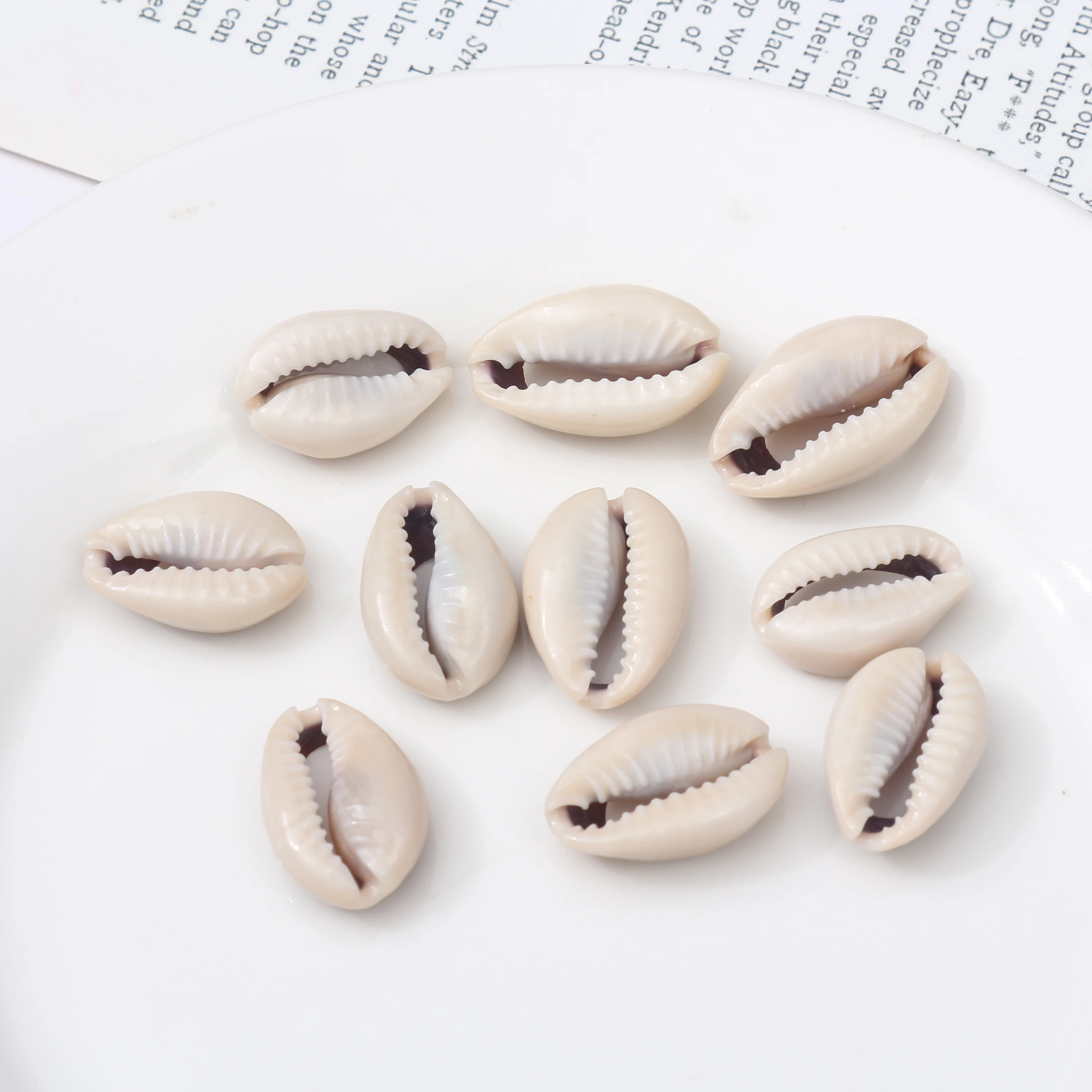 Top Selling 10 Pcs Shell Hair Beads For Braids Accessories With Clear Storage Box Natural Shell Pony Beads For Little Girl